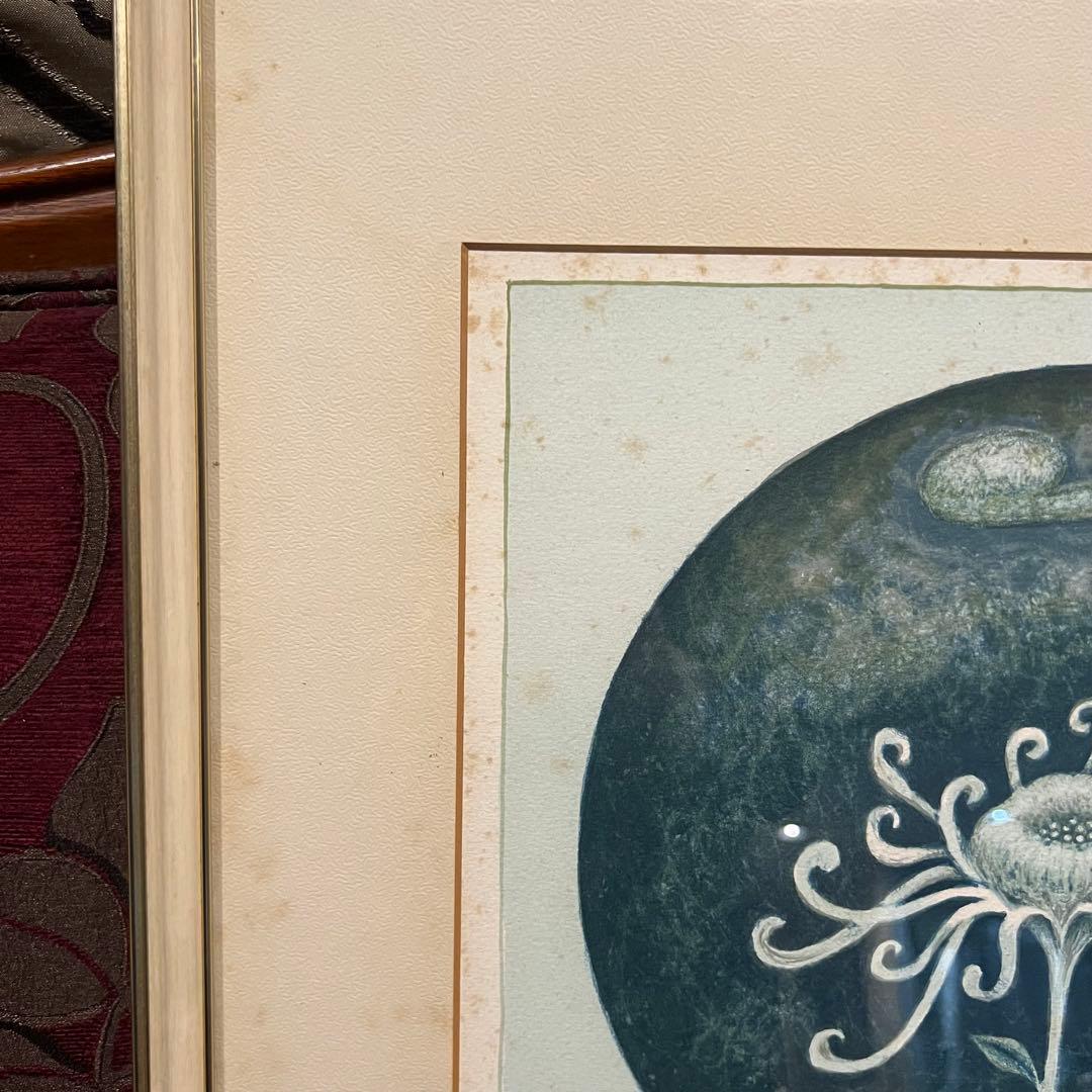 杉山有　リトグラフ　菊　4/50 Sugiyamayu