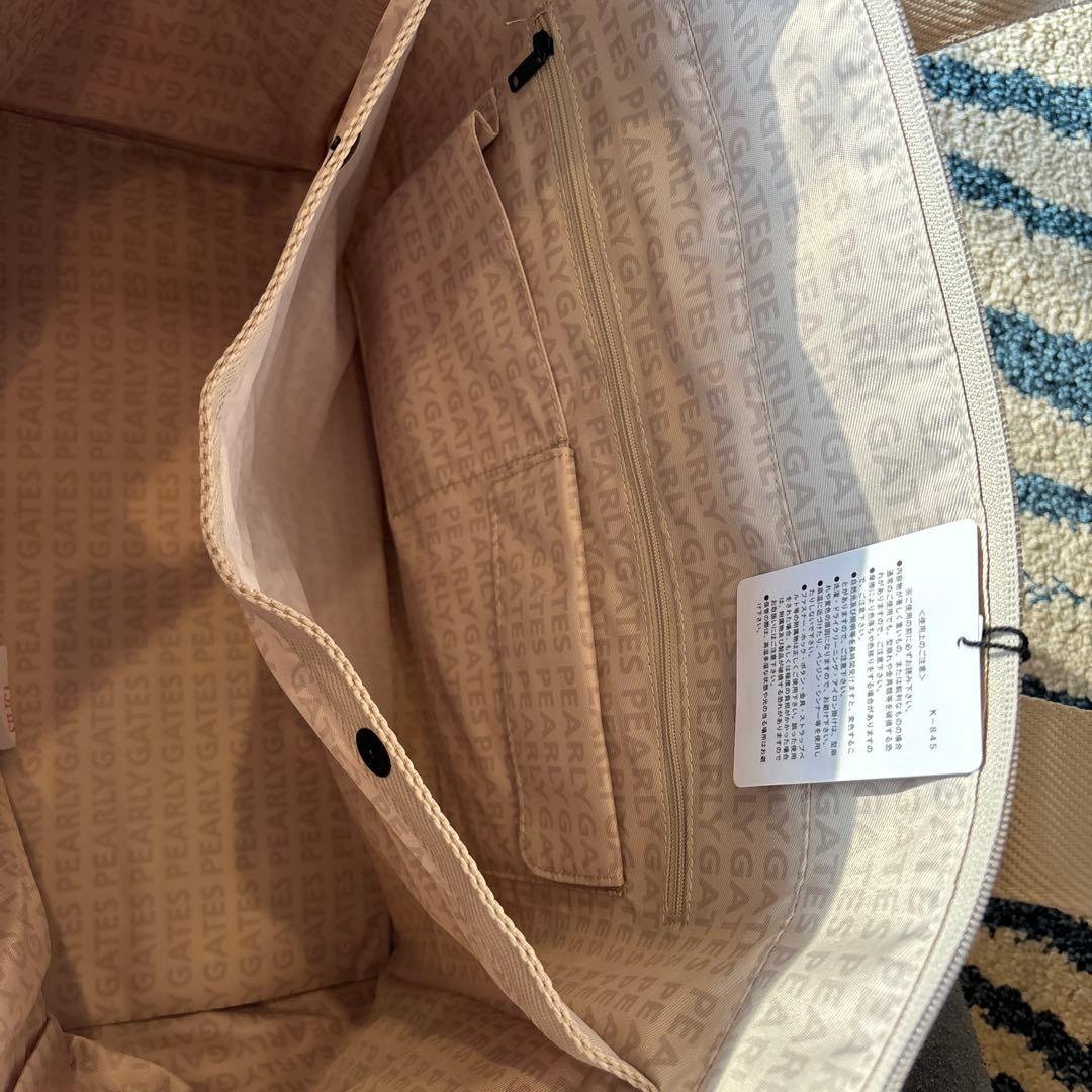 PEARLY GATES ベージュ トートバッグ　ロッカーバック