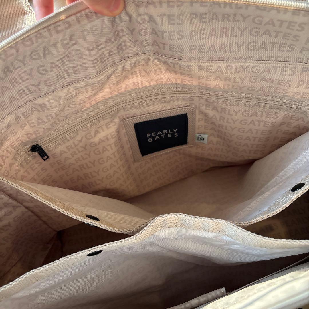 PEARLY GATES ベージュ トートバッグ　ロッカーバック