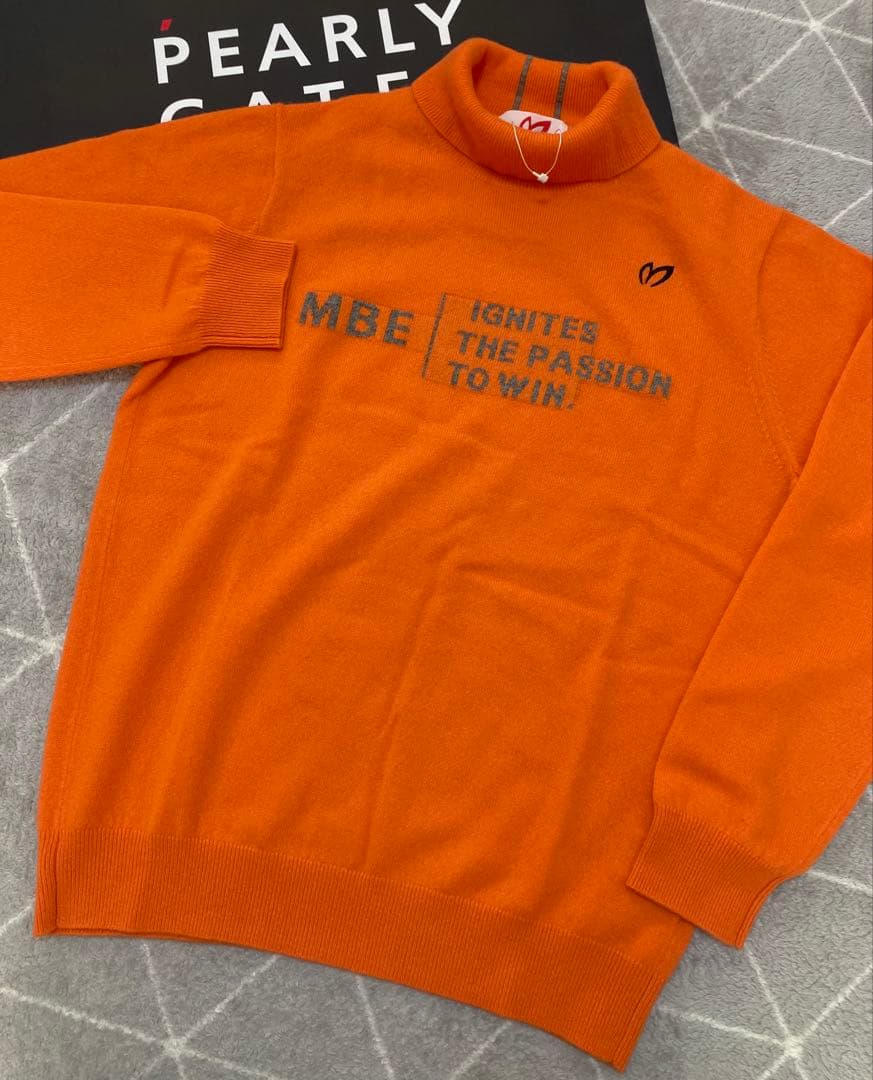 新品 パーリーゲイツ マスターバニー カシミヤ100％ ニット (4)Mオレンジ