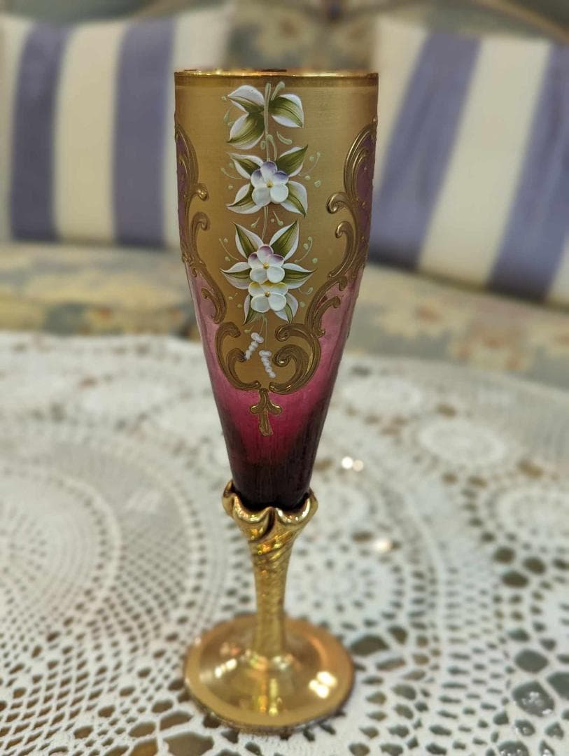 ベネチアングラス　水差し＆シャンパングラス　7Pセット