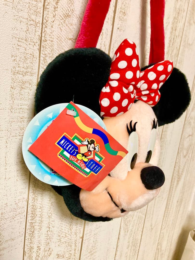 希少　美品タグ付　ビンテージ　ミニー　ぬいぐるみ　ショルダーバック