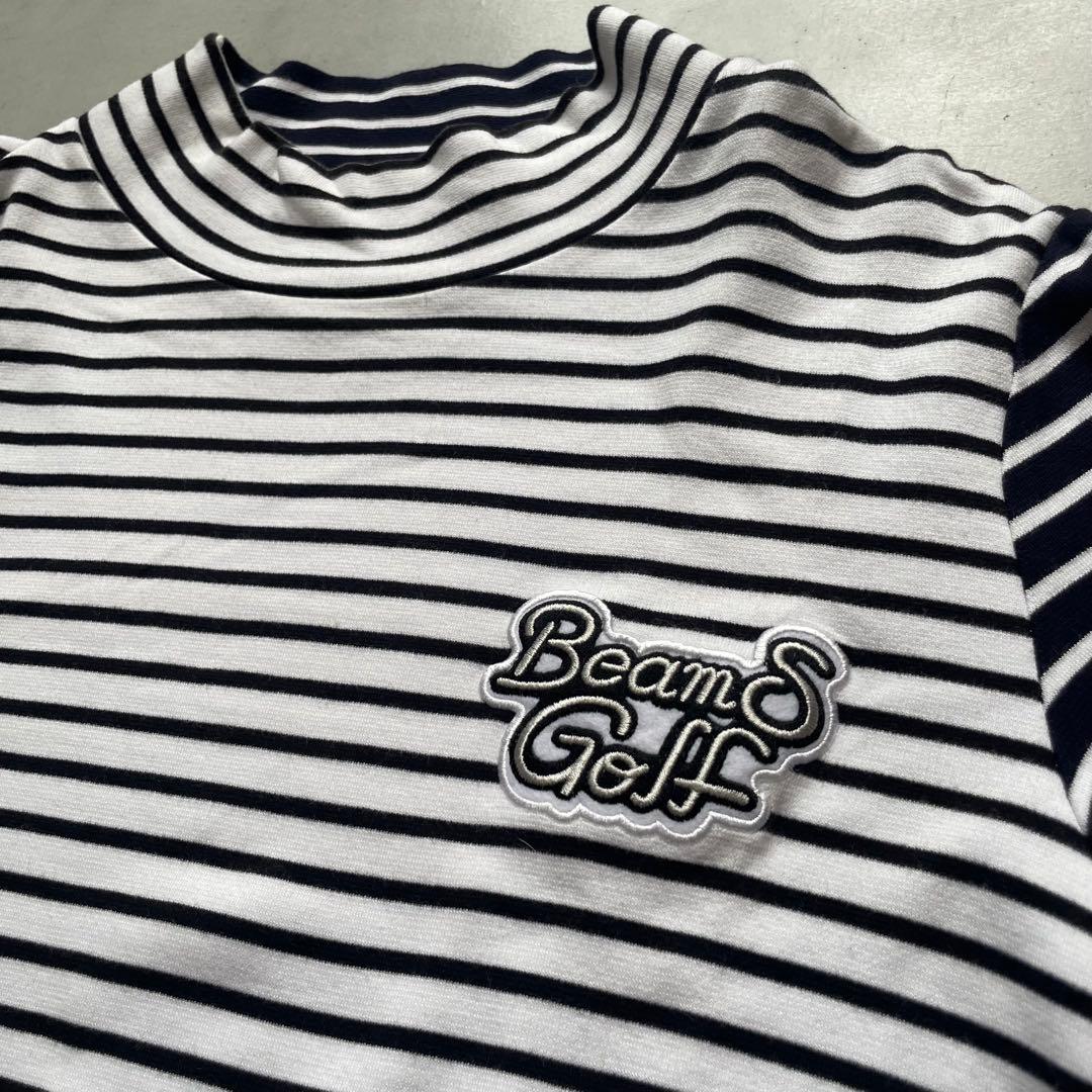 BEAMS GOLF ビームスゴルフ ハイネック 長袖Tシャツ ボーダー柄 M