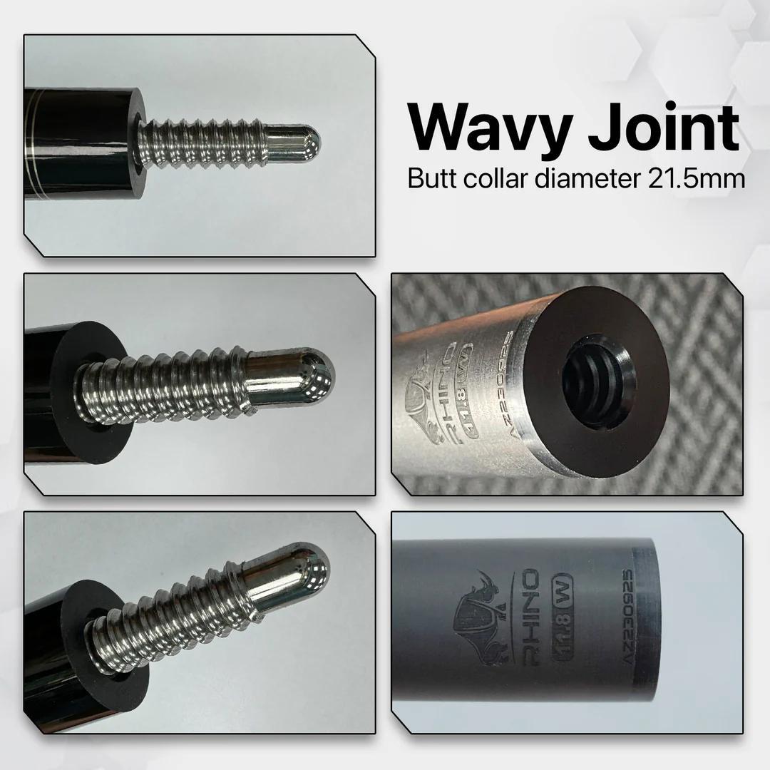 ※6月下旬入荷【Rhino】 WAVY 12.4mm カーボン シャフト