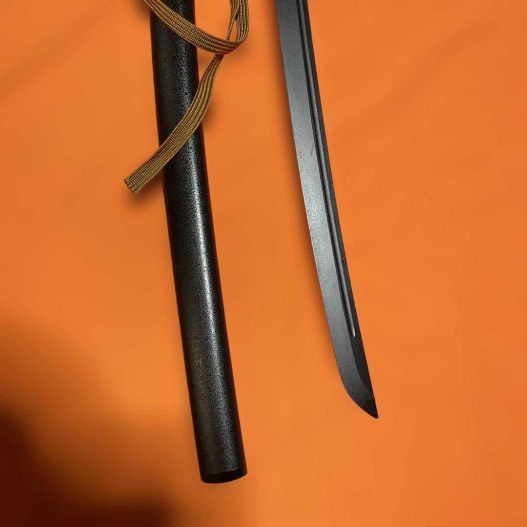 高級軽量模造刀 茶柄 海鼠透し金鍔 飾り栗形黒梨地鞘