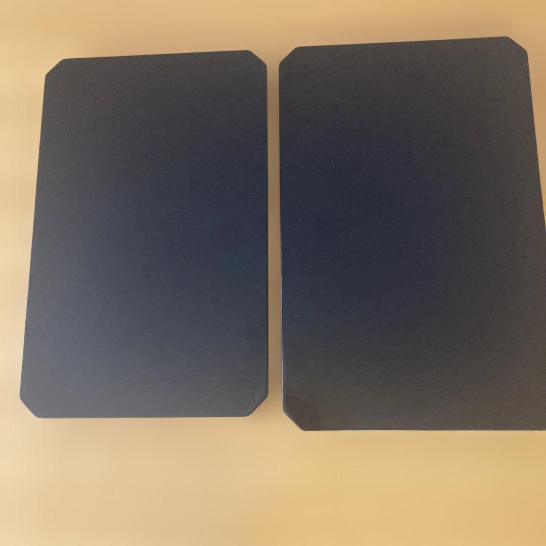 茶道具　懐石道具　木製黒漆器　六角形脇引き盆二枚セット