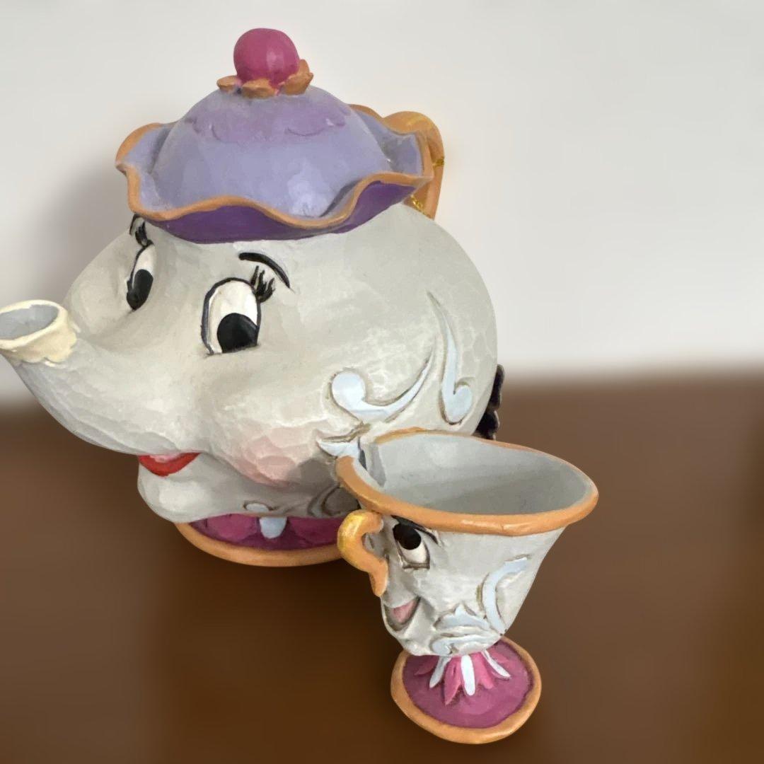 【@TN】ポット夫人　置物　ディズニーグッズ　美女と野獣　ジムジョア