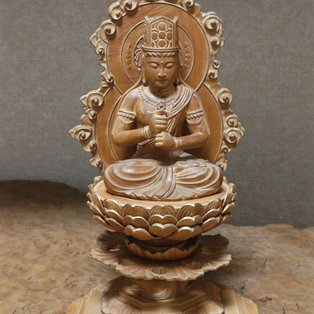 仏教美術　喜雲作　大日如来坐像33cm金彩時代木製仏像寺院漆芸骨董品古美術茶道具