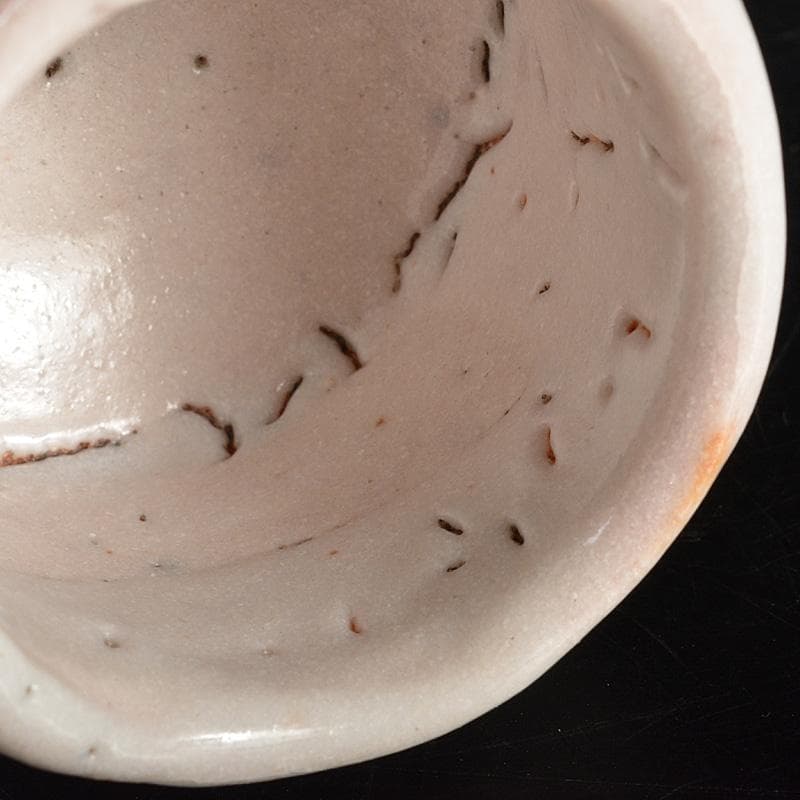 茶道具　加藤唐九郎　一無斎（一ム斎）作　志野　ぐい呑み　共布共箱　V　R7255