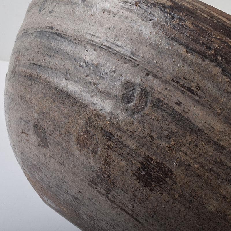 茶道具　瀬戸焼　加藤春岱作　三島写　染付花文　刷毛目　鉢　V　R9291