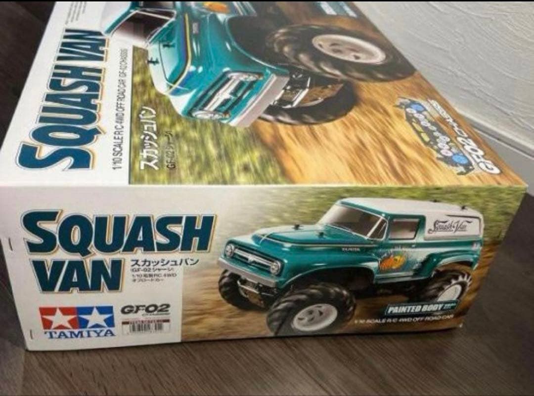 タミヤラジコン 1/10RC スカッシュバン（GF-02シャーシ）塗装済みボディ
