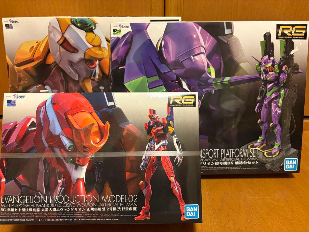 RGエヴァンゲリオン　3体セット　零号機　初号機　弍号機　まとめ売り　素組