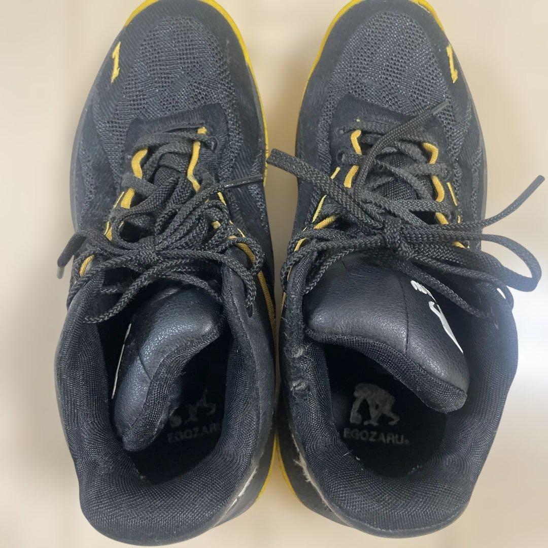 EGOZARU バスケットボールシューズ ブラック/イエロー25.5㎝