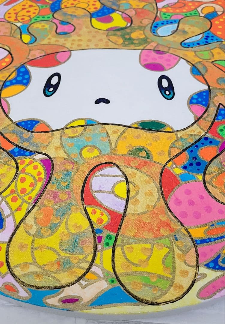 ★鈴木哲也★丸50(500×500mm)アクリル原画1点物★送料無料#140