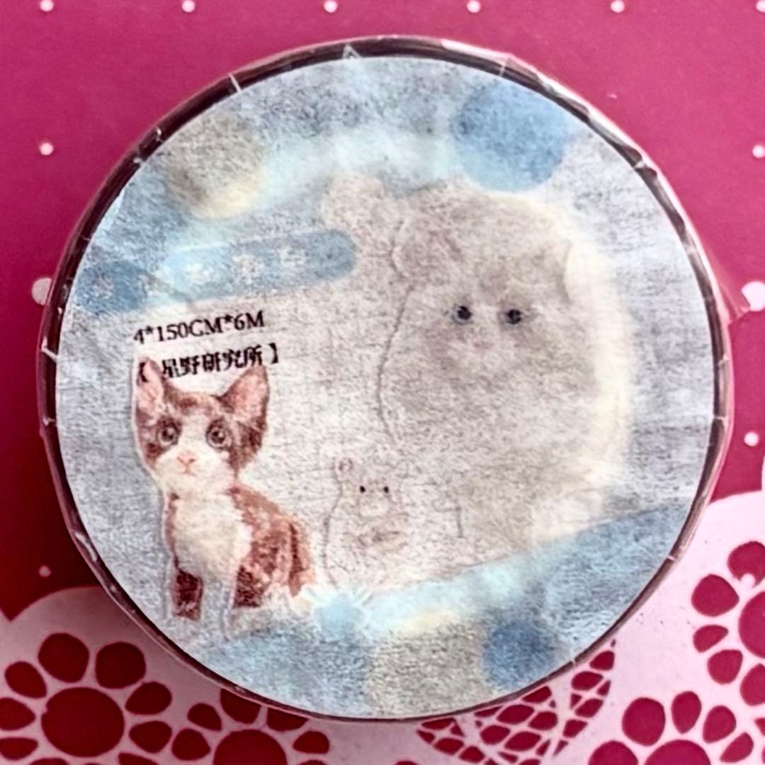 PET 4cm×6m 猫和老鼠 海外マスキングテープ ネコ