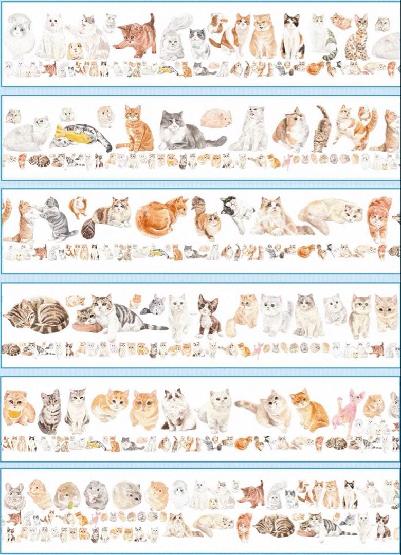 PET 4cm×6m 猫和老鼠 海外マスキングテープ ネコ