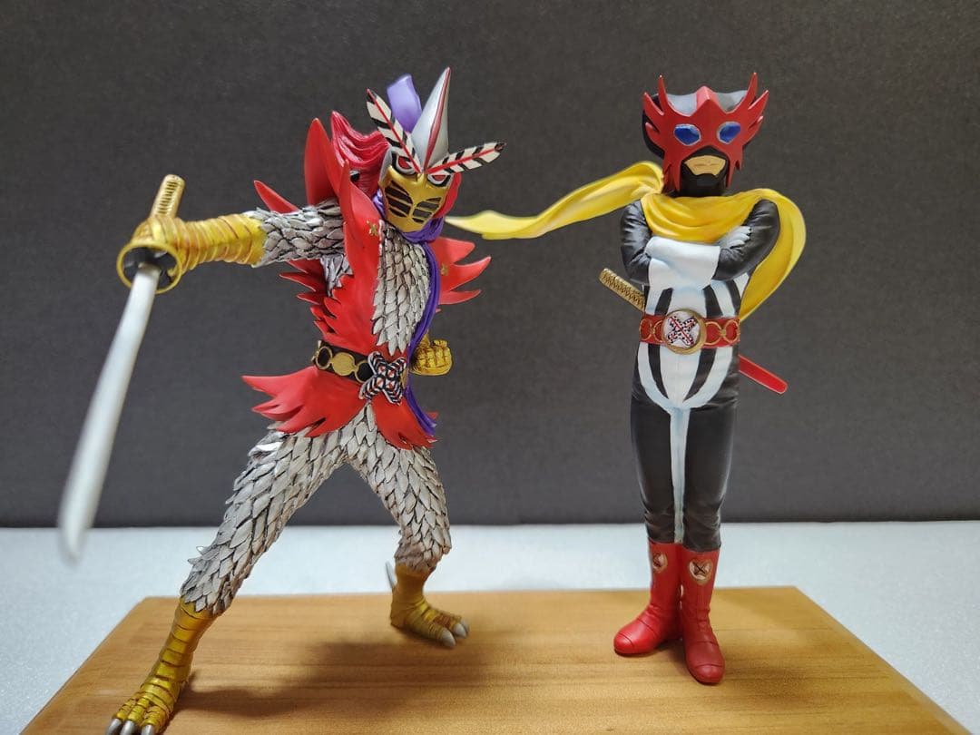 貴重　廃盤　変身忍者嵐&月の輪1/15 石森プロ・東映 海洋堂　プロ完成品　綺麗