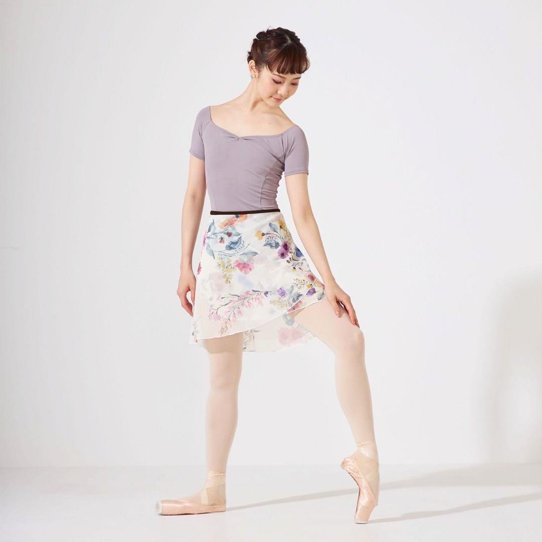 チャコット 花柄 ラップスカート 巻きスカート フリー