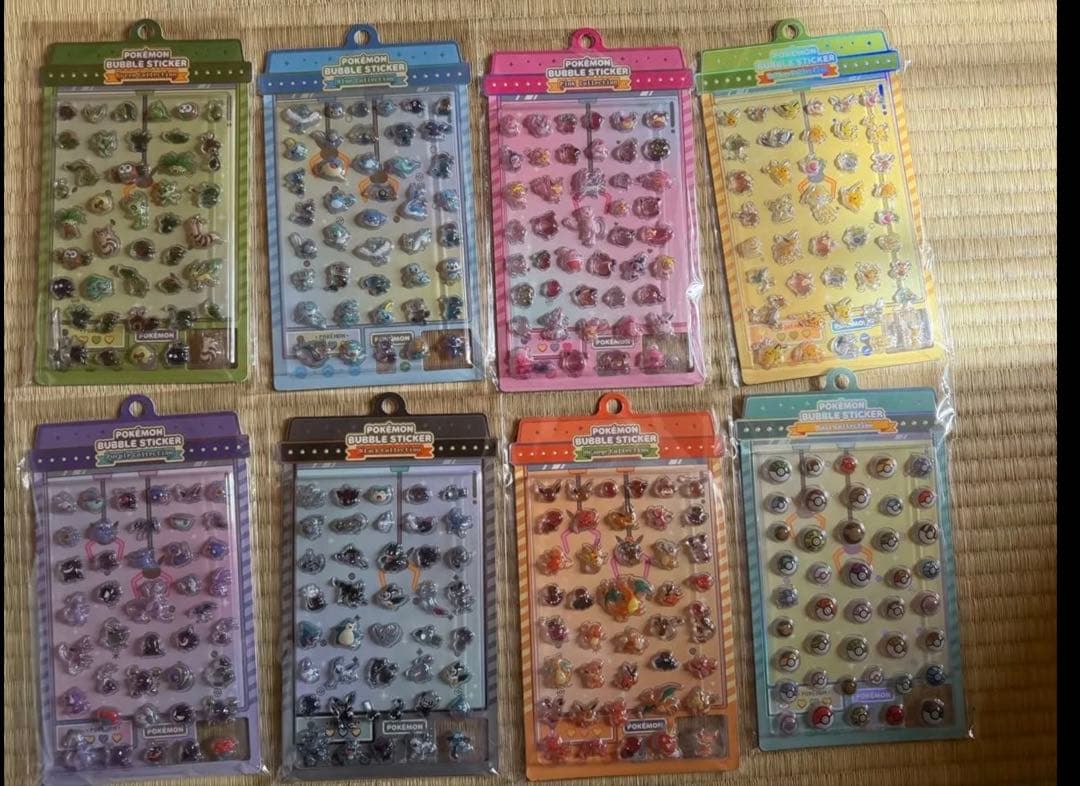 ポケモン 韓国公式 バブルステッカー 3Dステッカーなど 新品未開封 全8種類