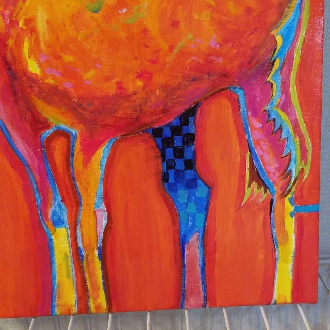 油絵　専用　だいたい色に輝く幸運の馬