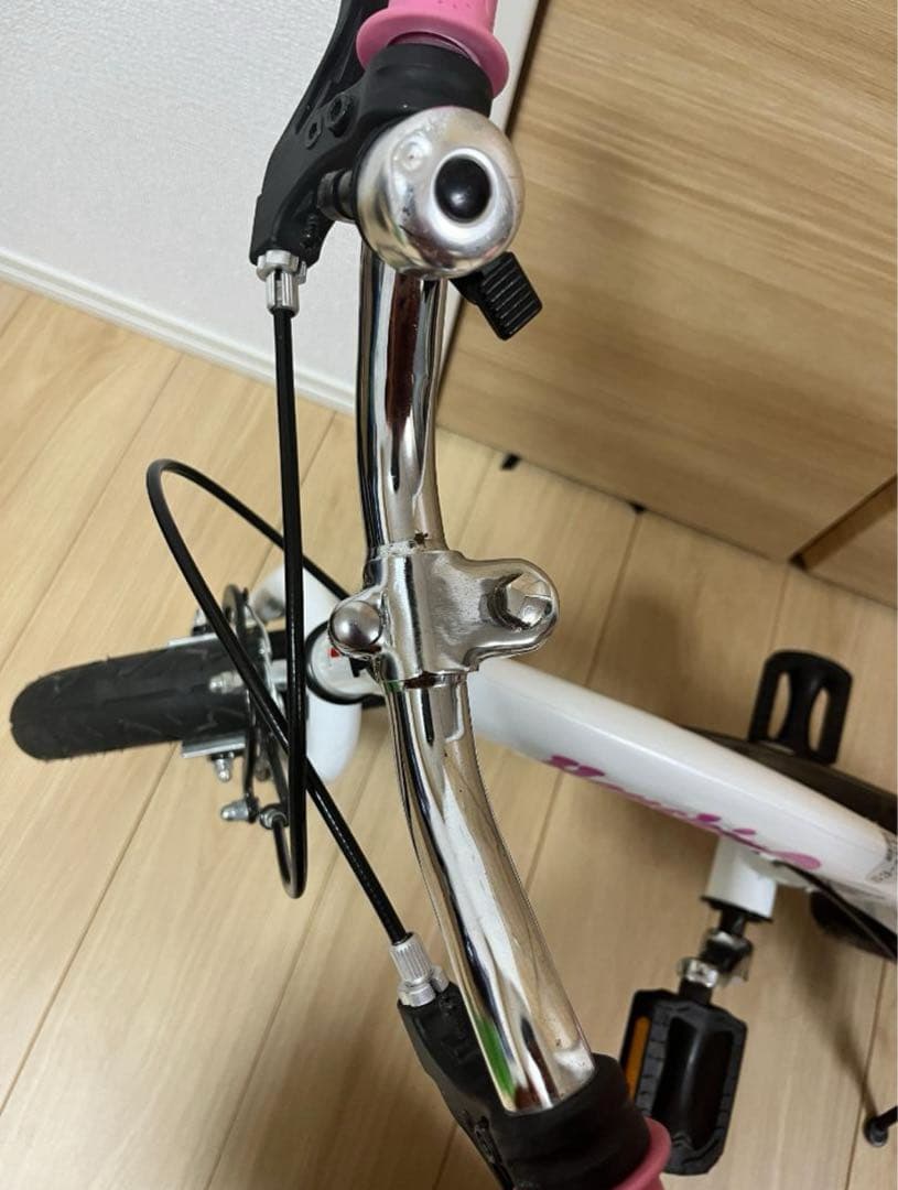 Henshin 幼児用自転車 ホワイト/ピンク 引取りも可能