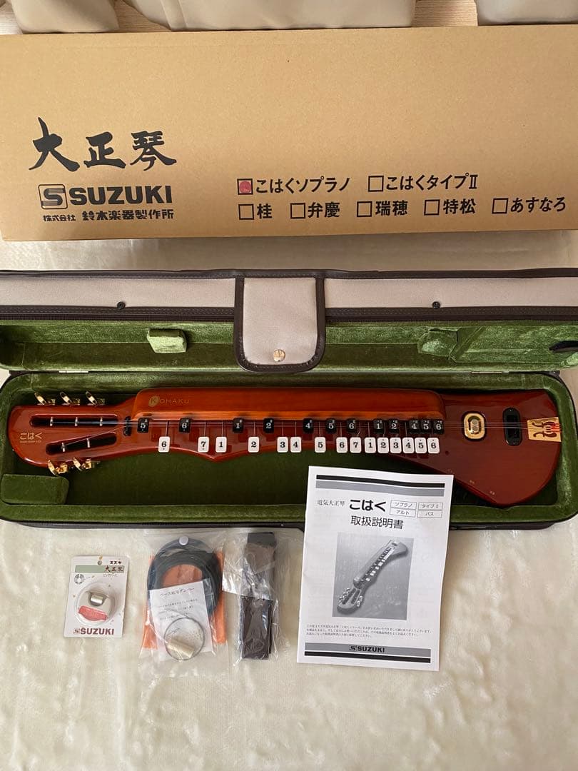 【新品同様】SUZUKI電気ソプラノ大正琴　スズキこはく