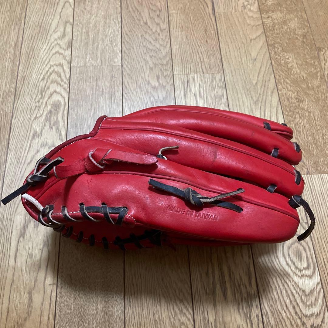 ZETT 硬式グローブ レッド　左投げ　外野手用