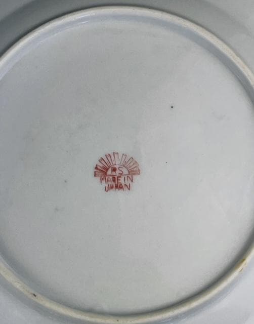 オールドニッポン 志水禄之助商店 21.9㎝ 白鳥 ガチョウ プレート 皿