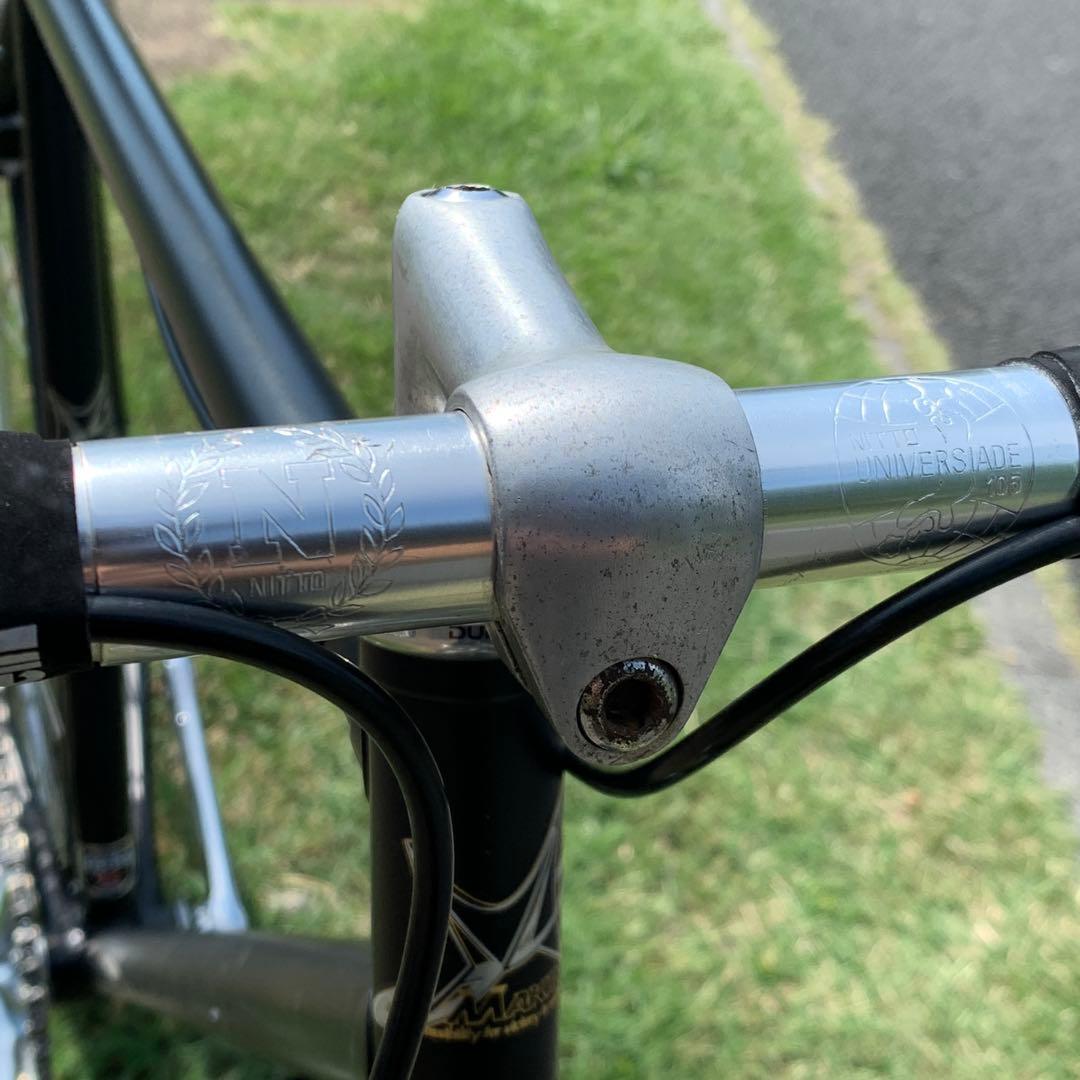 【完成車】MAKINO シングルスピード 固定 競輪 ピスト ブラック NJS