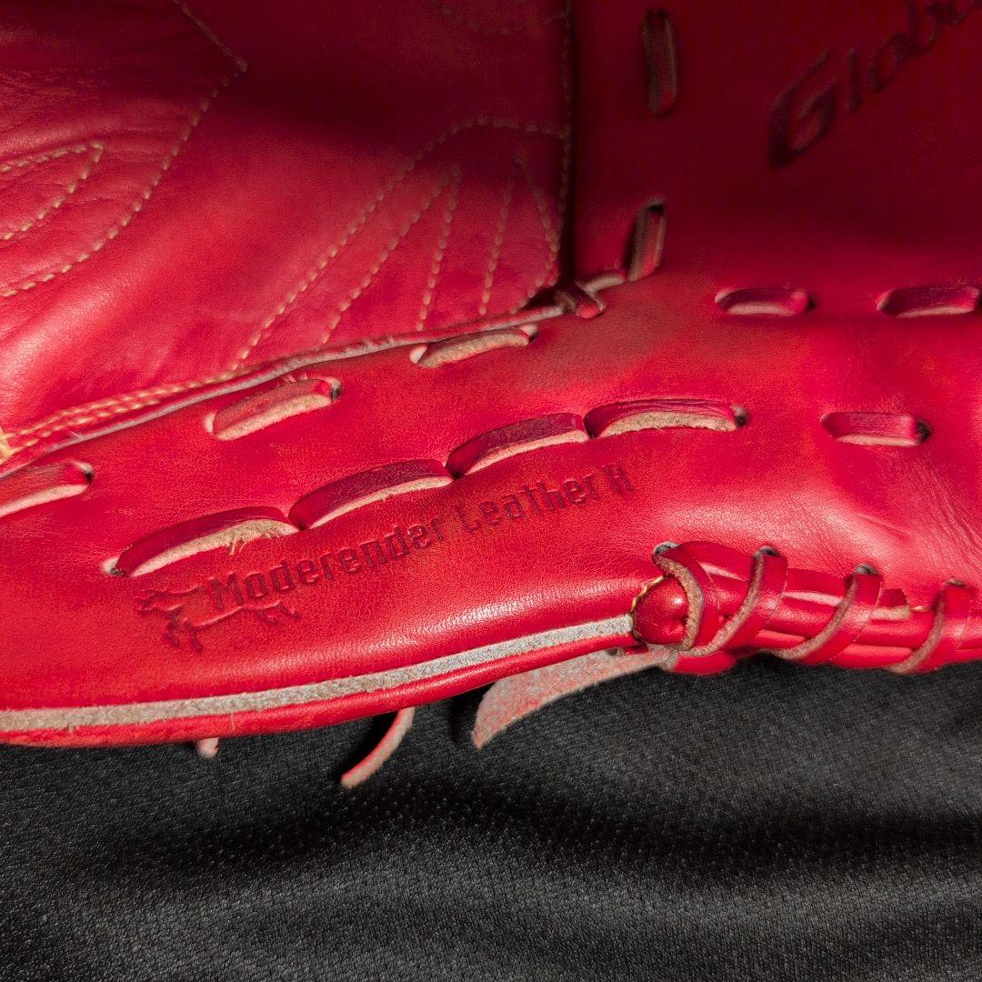 ミズノ Global Elite 赤 グローブ 投手用 一般軟式 専用袋付き