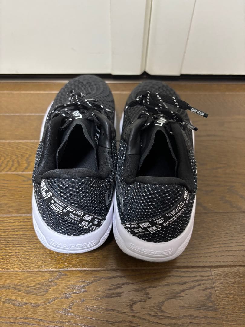 UNDER ARMOUR 野球 ポイントスパイク 黒 ロゴ 金具 24cm