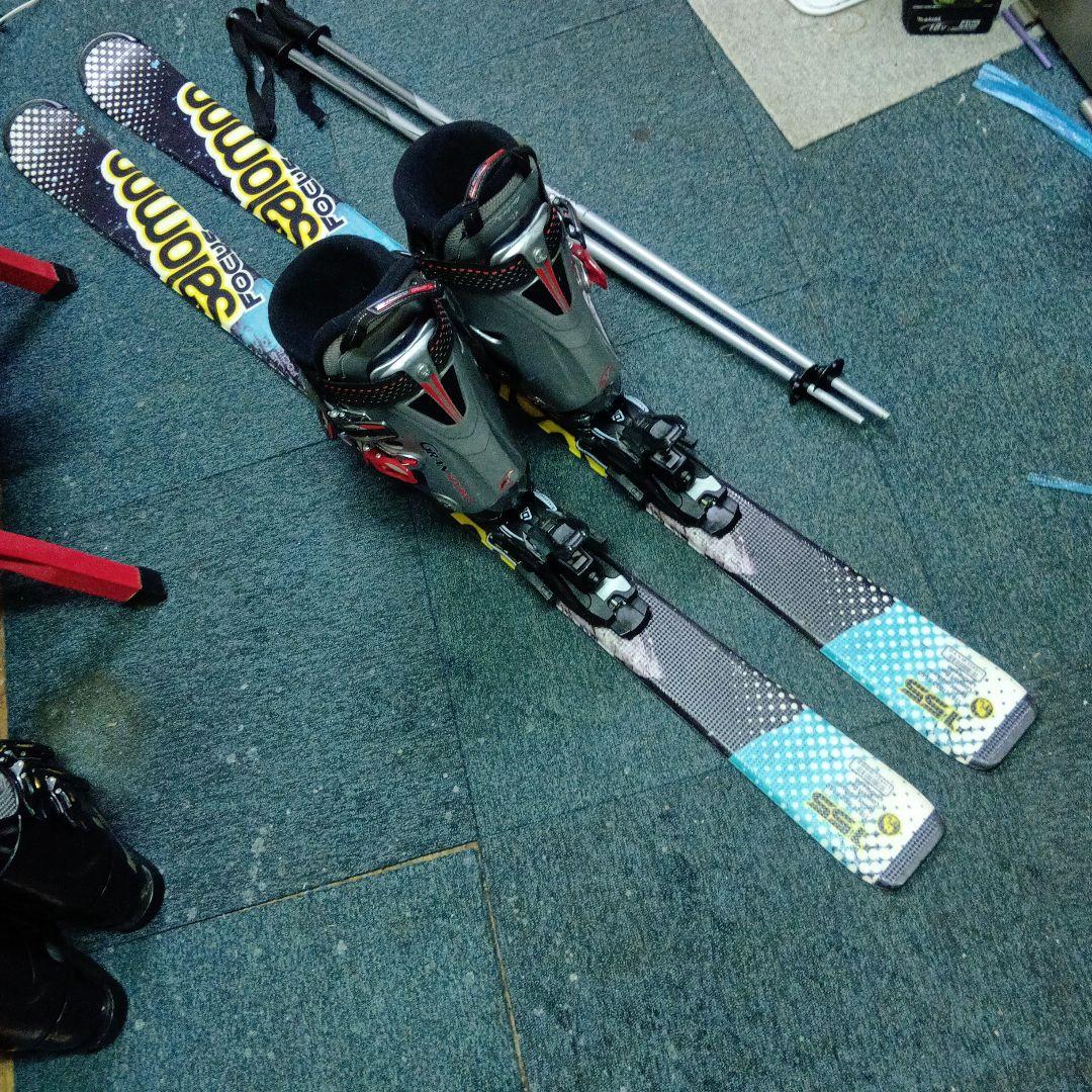 155cmサロモン（メンテナス済） 靴NORDICA27cmストック付