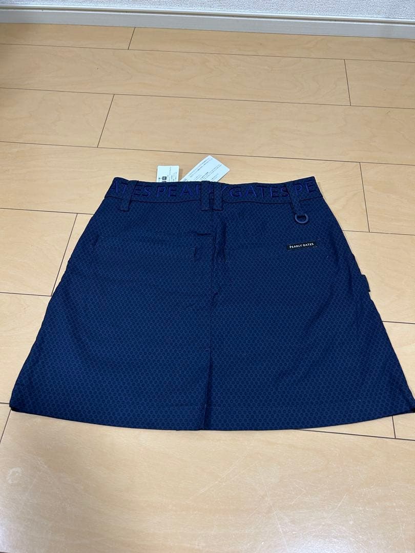 PG パーリーゲイツゴルフスカートネイビードット柄スカート