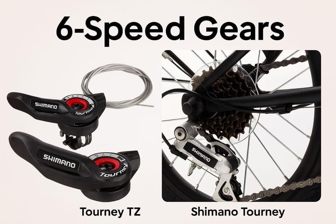 新品　折りたたみ自転車 20インチ 6段変速 カゴ・ライト・錠付き 緑