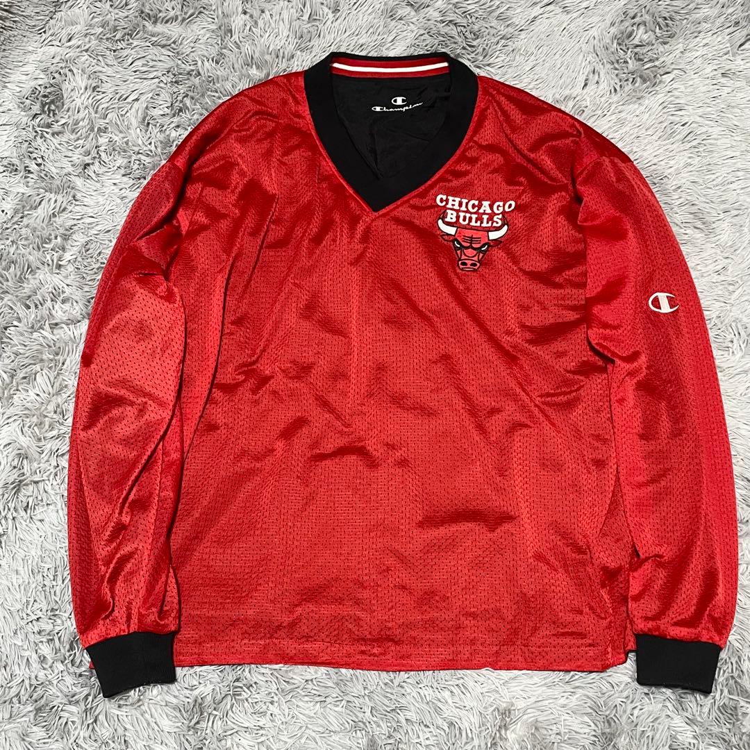 希少 チャンピオン ナイロンジャケット リバーシブル シカゴブルズ ビッグサイズ