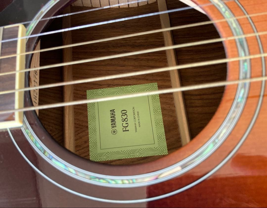 YAMAHA FG830TBS アコースティックギタータバコブラウンサンバースト