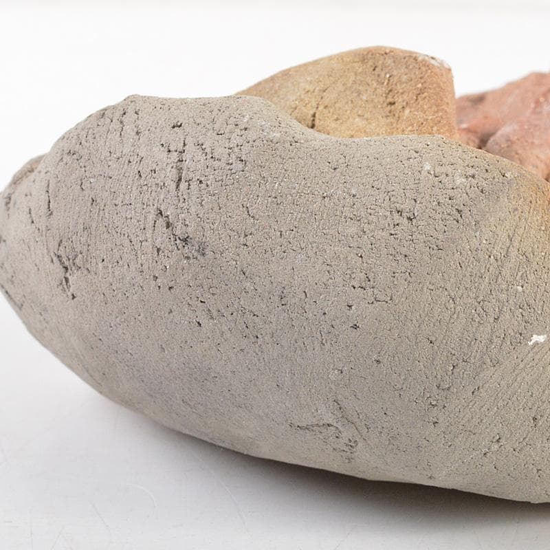 陶器製　顔像　壁飾　置物　在銘　共箱　C　R5914