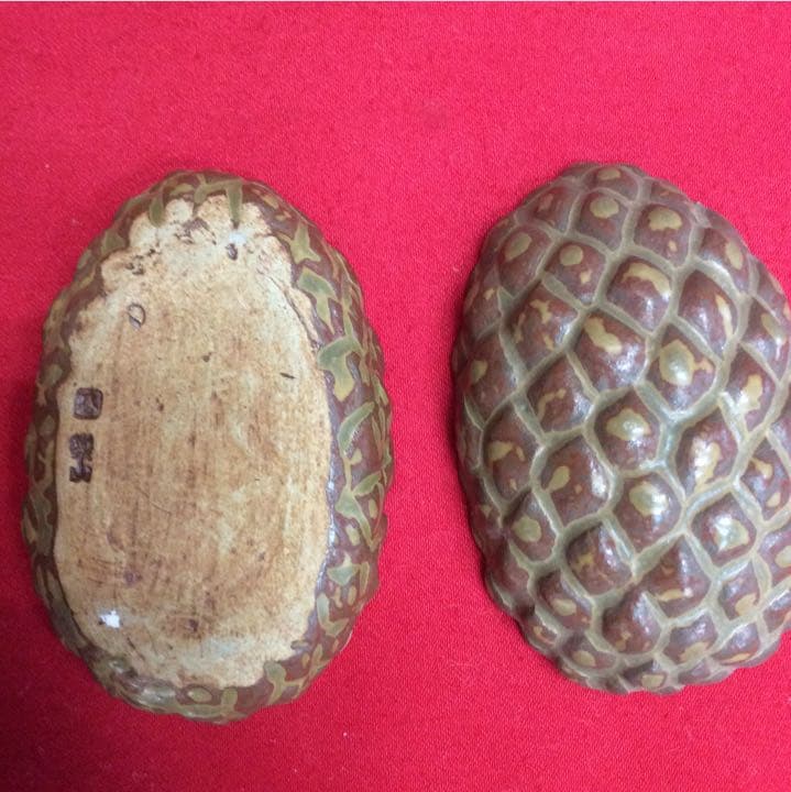 香合 高取 松笠 亀井楽山 作 未使用