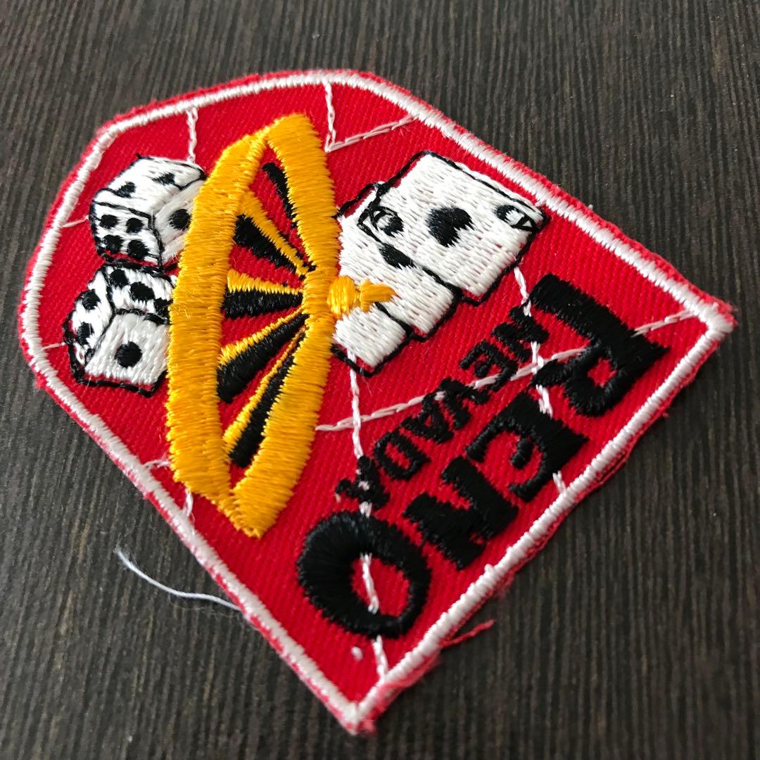 ヴィンテージ 刺繍 ワッペン 1970 1980 アメリカ ネバダ州 リノ B