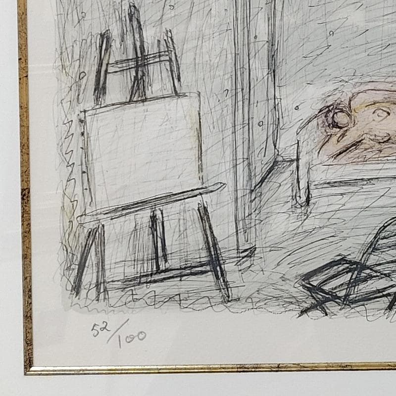 ☆小野州一☆「白いアトリエ」リトグラフ　52/100　未使用！