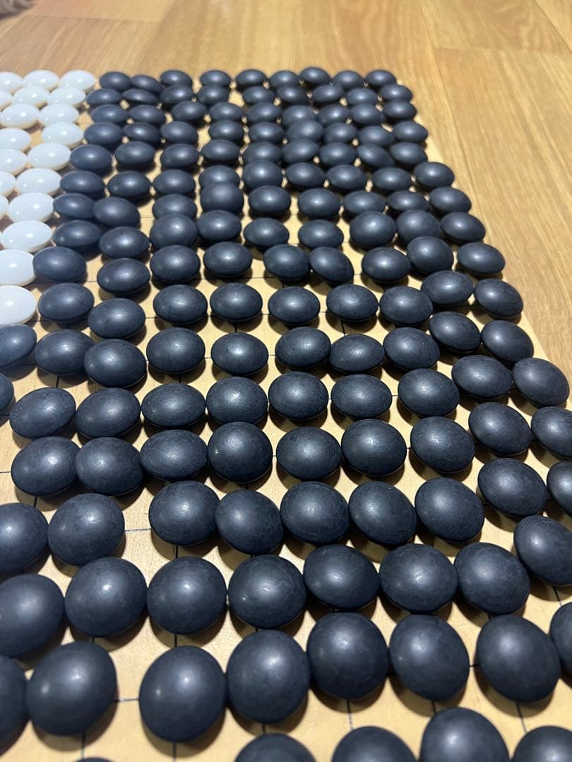【美品】日向特製 蛤碁石＋本那智黒 39号 11mm 囲碁　任天堂碁盤