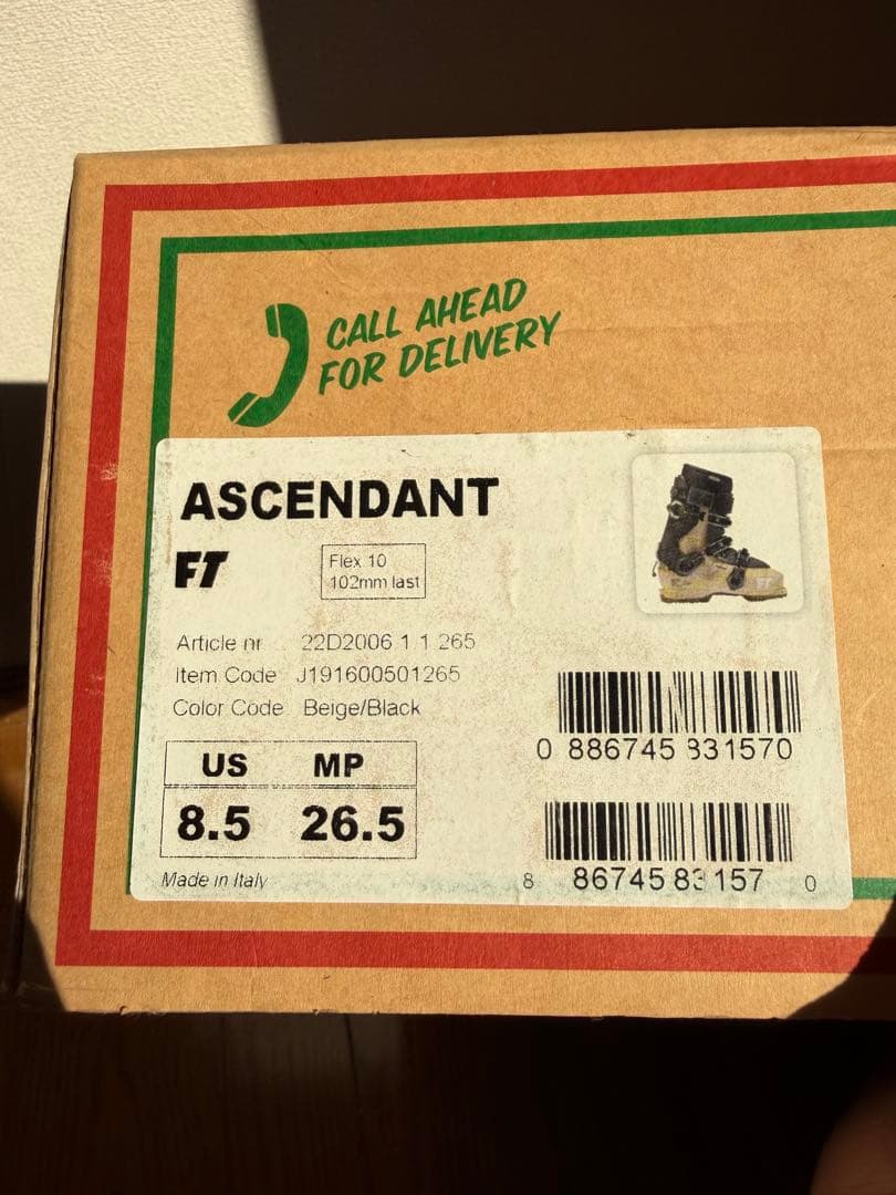 FT アセンダント　26.5cm (k2 DIVERGE)