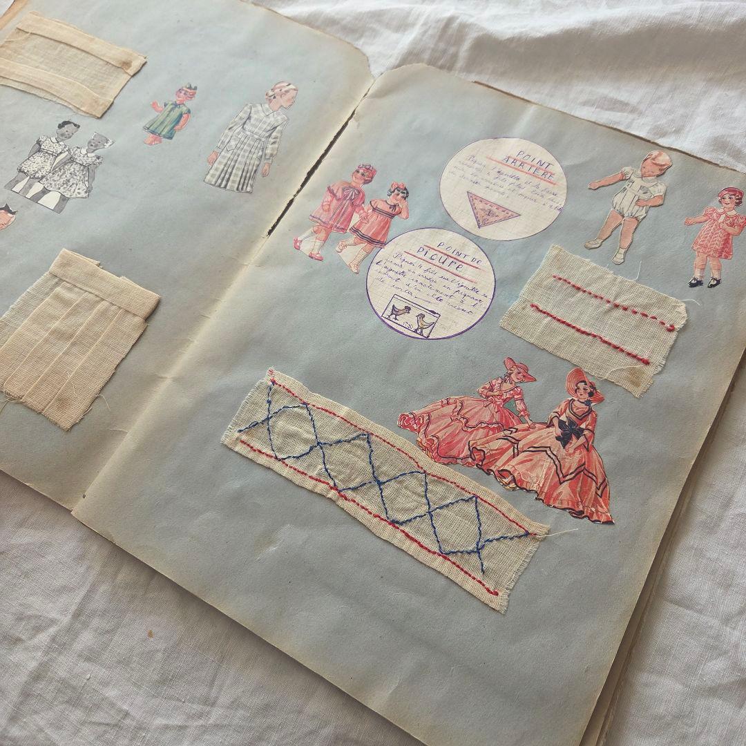 フランス　アンティーク　サンプラー