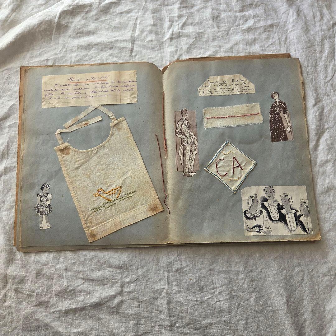 フランス　アンティーク　サンプラー