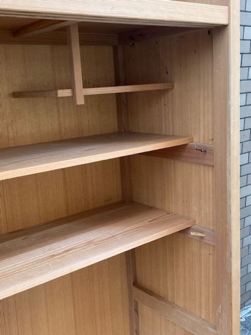 伝統工芸高級水屋道具杉無垢材網代引戸アジロ茶道具煎茶棚置水屋茶箪笥飾り棚和家具