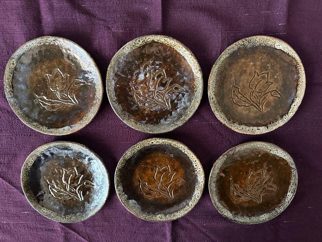 大樋長左衛門 大樋焼 皿 小皿 6枚 ②