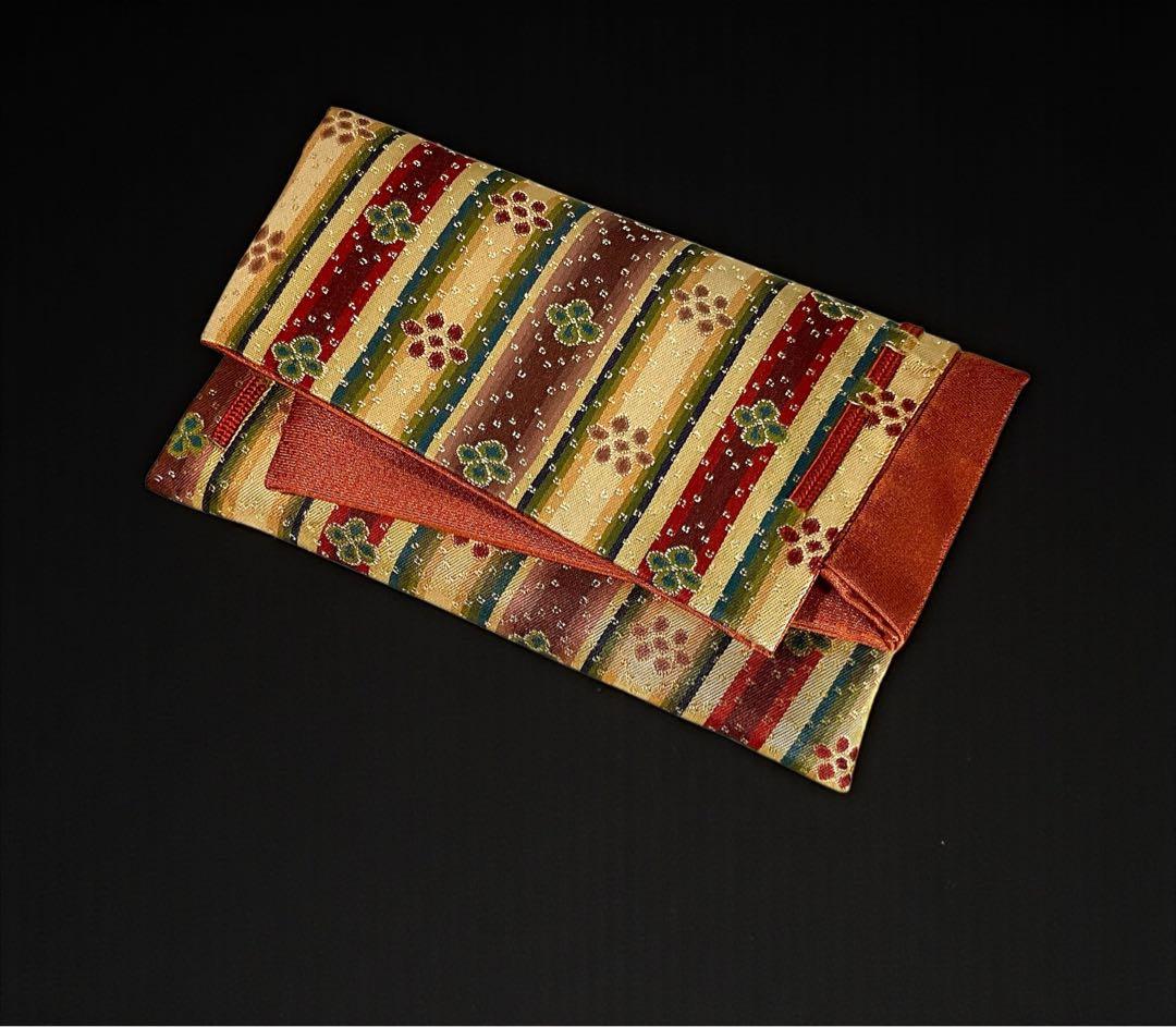 京都発　龍村美術織物　/　数寄屋袋　花文暈繝錦　⭐️【日本製】【新品】⭐️