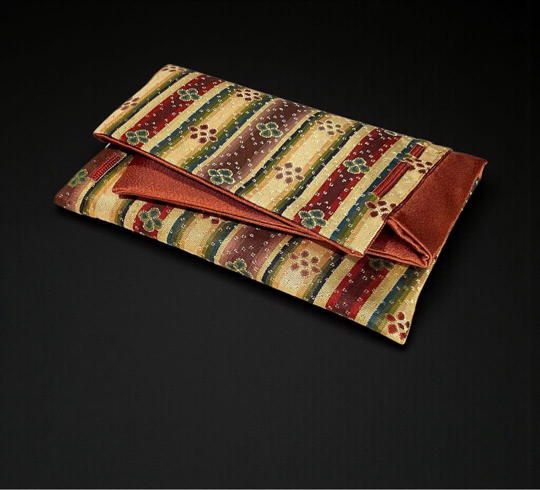 京都発　龍村美術織物　/　数寄屋袋　花文暈繝錦　⭐️【日本製】【新品】⭐️